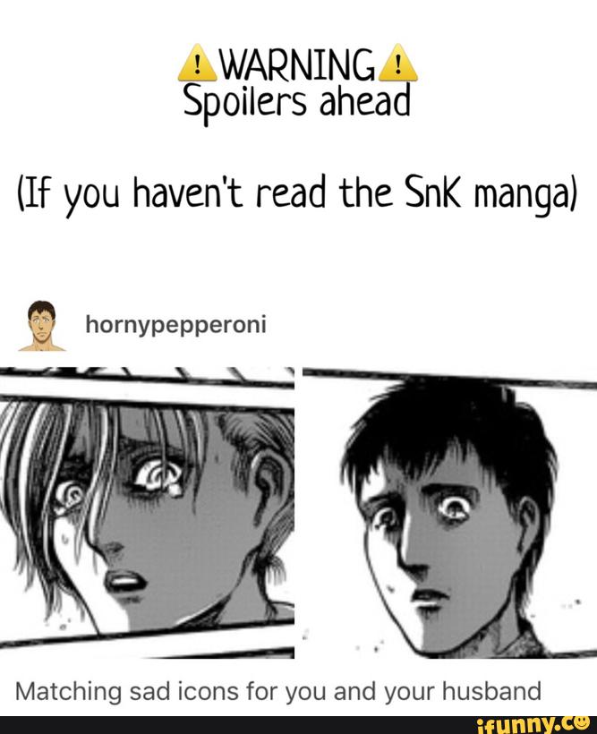 LWARNING Spoilers aheeﬁr (If you haven't read the SnK manga ...