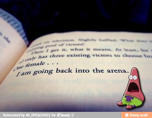 three exist victors to <r
y
has
female
"rara going back into the arena.