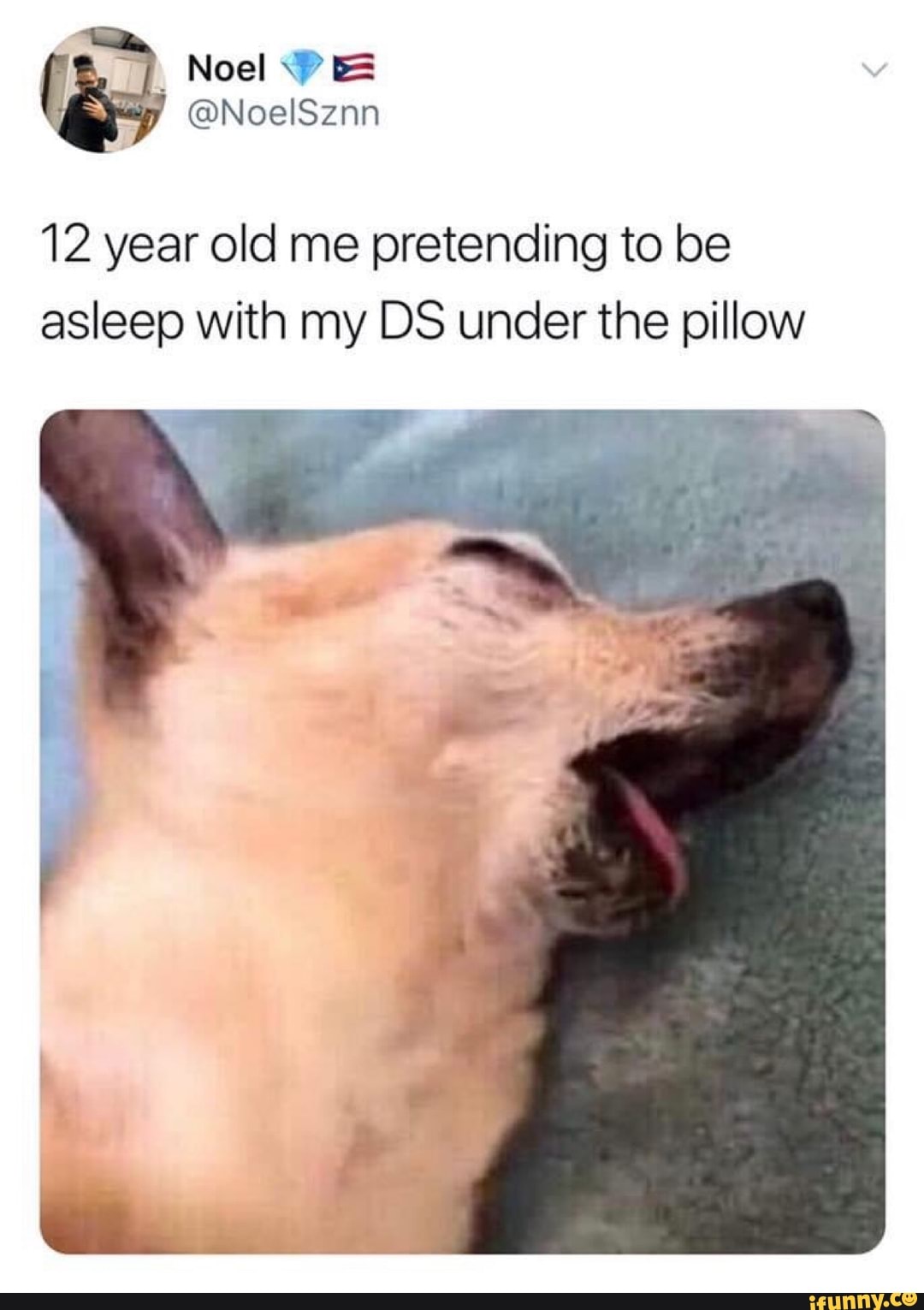 12 year old me pretending to be
asleep with my DS under the pillow