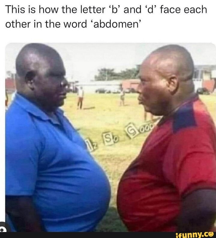 This Is How The Letter 'b' And 'd' Face Each Other In The Word 'abdomen ...