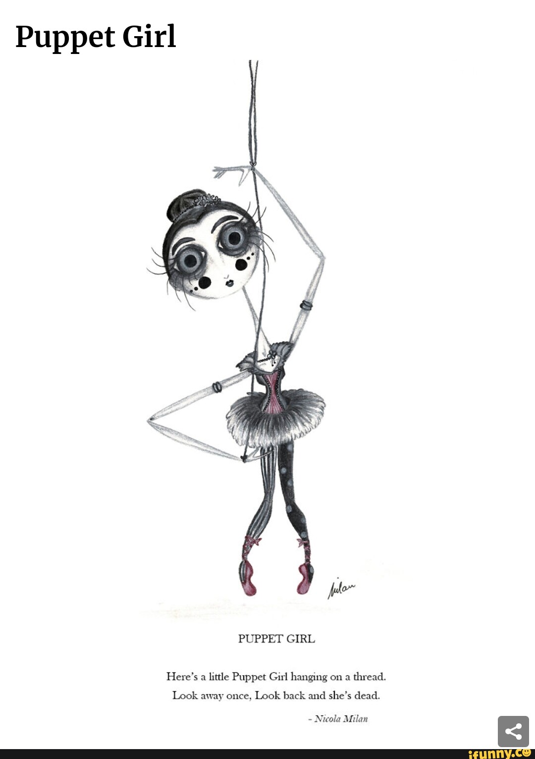 Puppet Girl PUPPET GIRL Here's a little Puppet Girl hanging on a thread