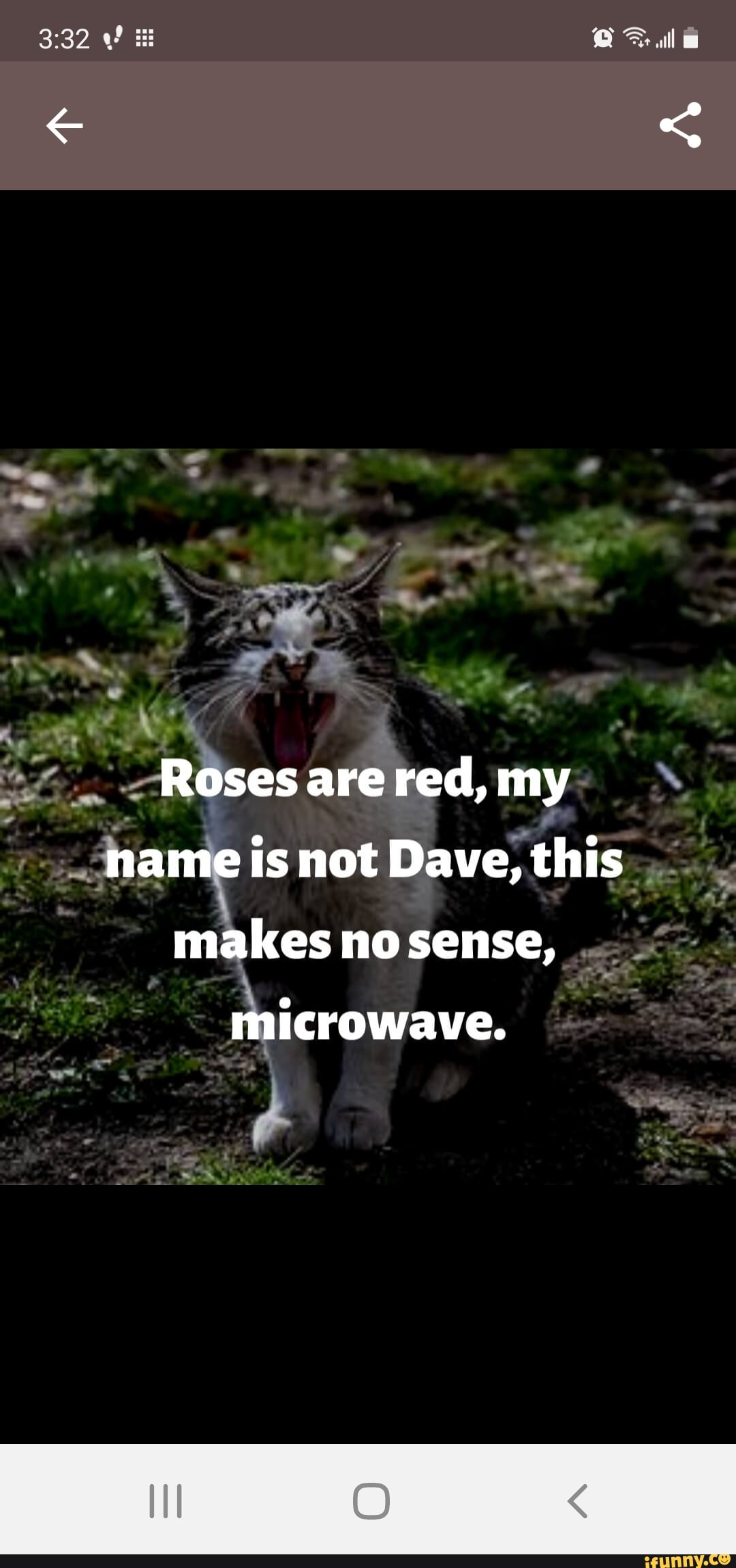 Of al Roses are red, my name is not Dave, this makes no sense