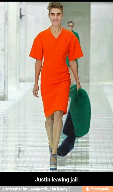 Justin leaving jail