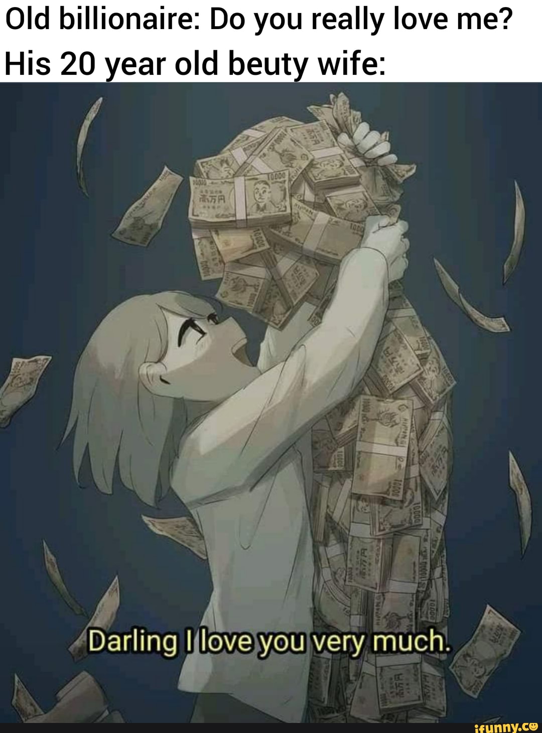 Old billionaire Do you really love me? His 20 year old beuty wife