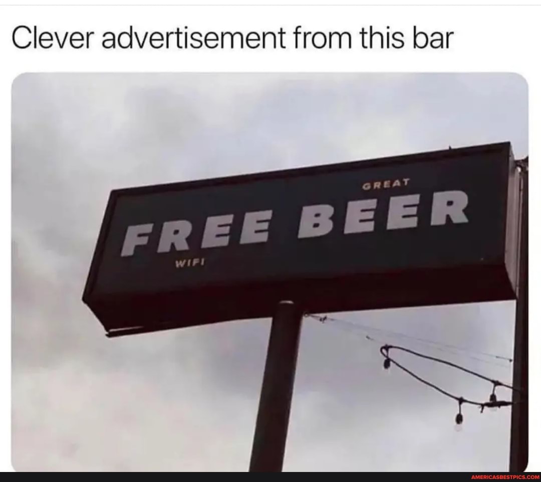Clever advertisement from this bar