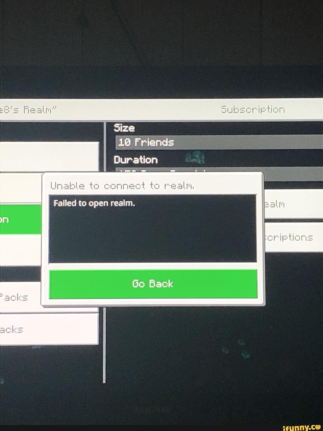 Realm" Subscription
I Siz
Friends te connect to realm
Falled to open realm. I
Back