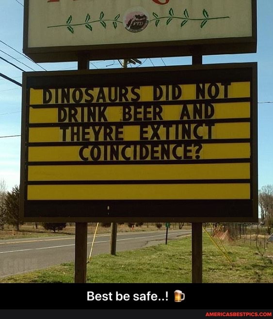 DINOSAURS DID _NOL DRINK BEER AN_
_THEYRE EXTINCL COINCIDENCE?
Best be safe..! - Best be safe..! 🍺