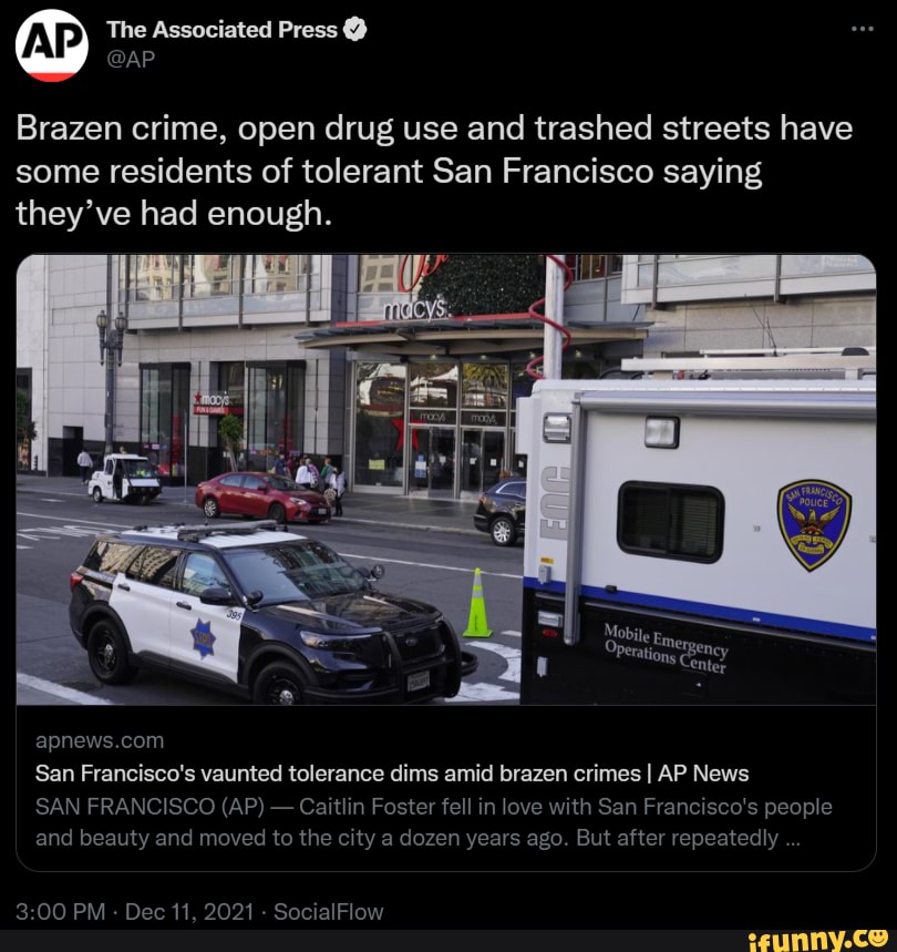 San Francisco's vaunted tolerance dims amid brazen crimes