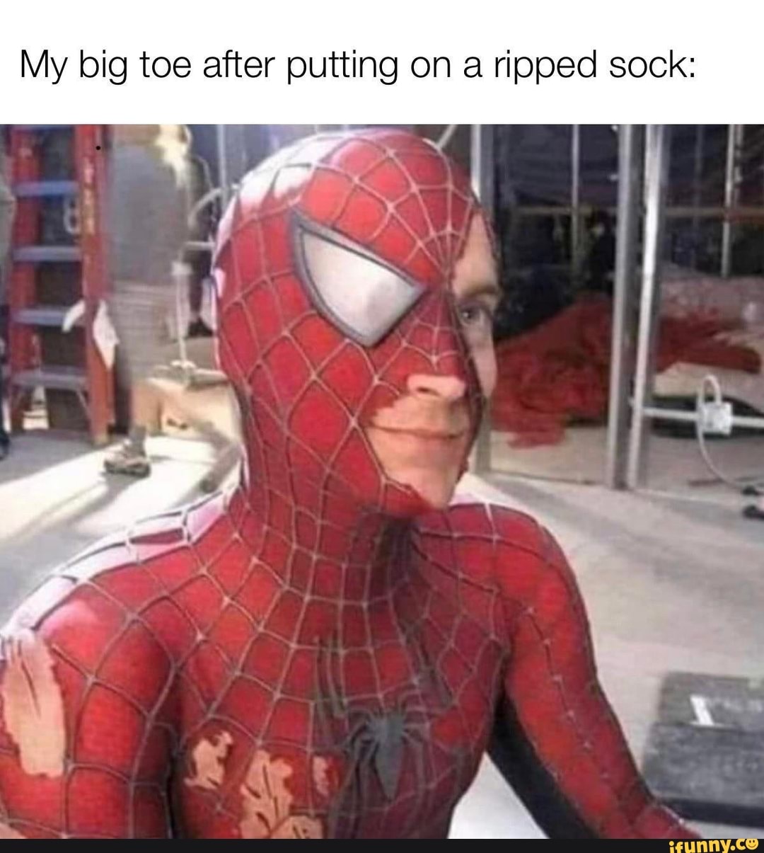 My big toe after putting on a ripped sock: