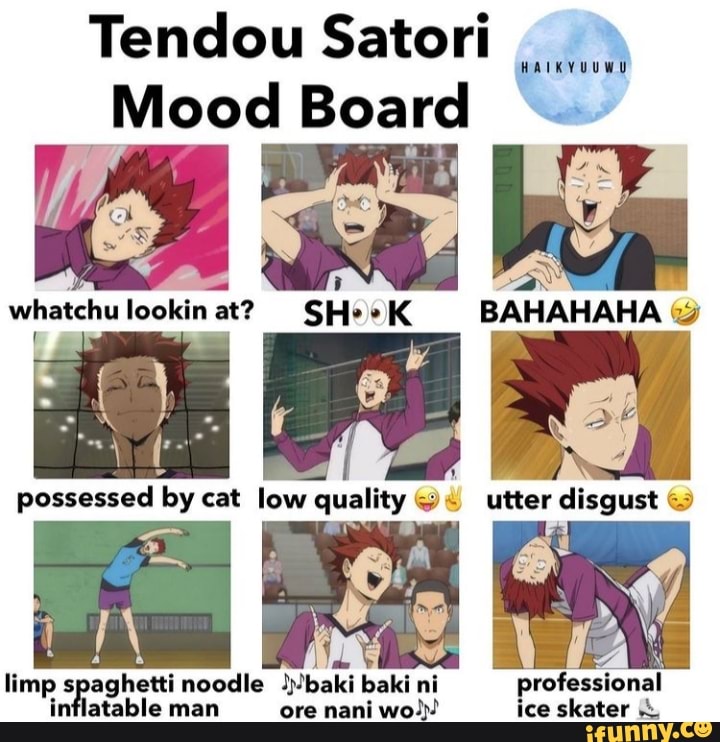 Tendou Satori Mood Board whatchu lookin at? SHOOK K BAHAHAHA possessed ...