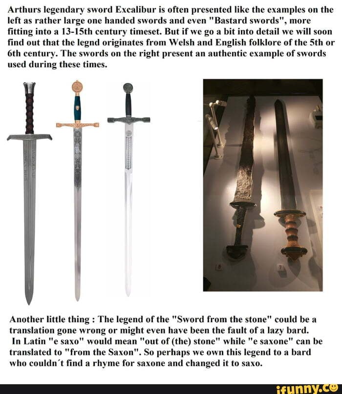 Arthurs Legendary Sword Excalibur Is Often Presented Like The Examples ...