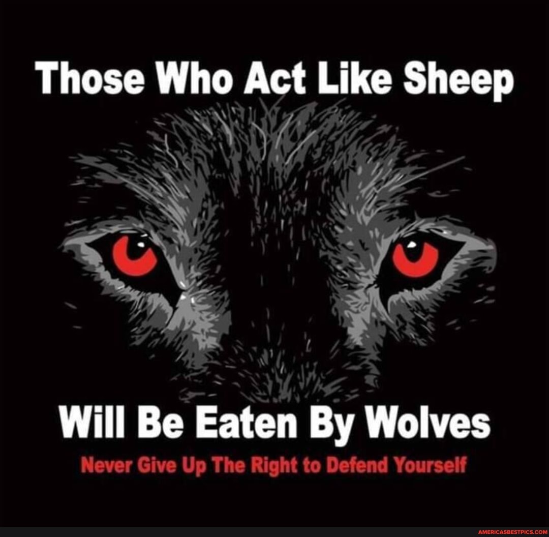 Those Who Act Like Sheep
Will Be Eaten By Wolves
Never Give Up The Right to Defend Yourself