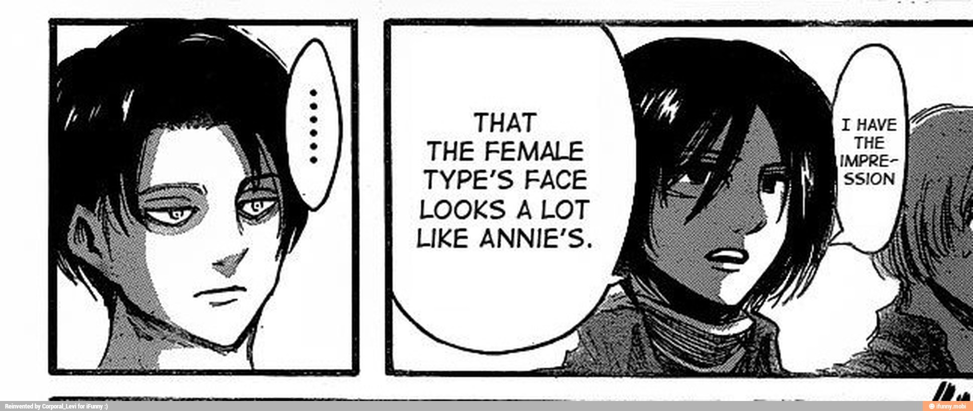 THAT
THE FEMALE
TYPE'S FACE
LOOKS A LOT
LIKE ANNIE'S.