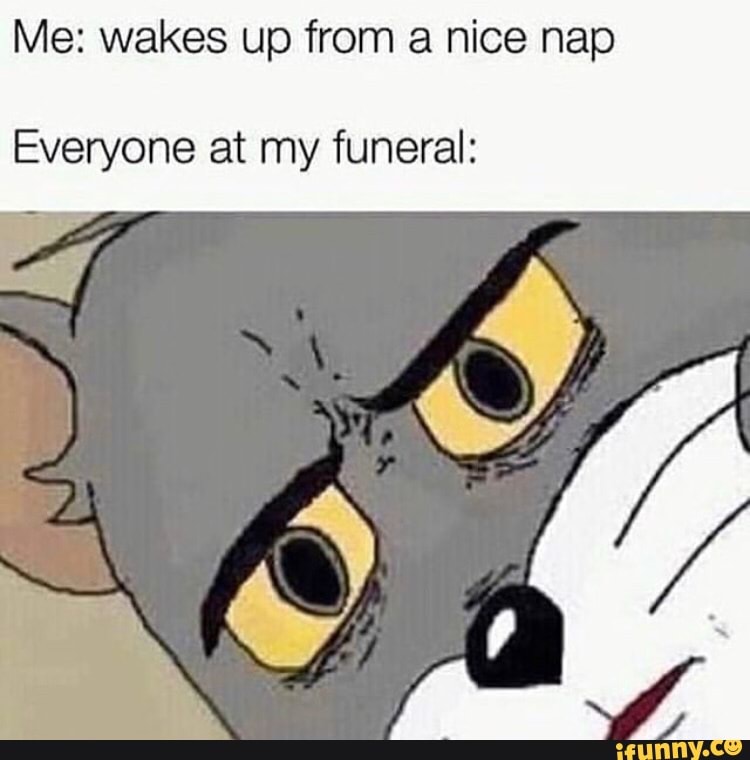 Me: wakes up from a nice nap Everyone at my funeral: - iFunny