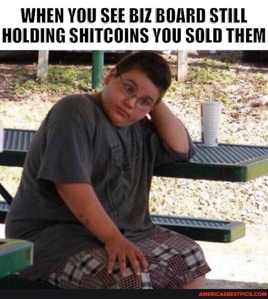 WHEN YOU SEE BIZ BOARD STILL HOLDING SHITCOINS YOU SOLD THEM