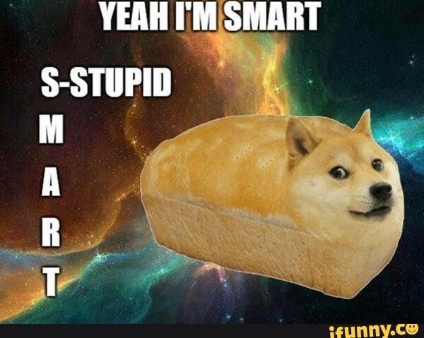 YEAH I'M SMART
S-STUPID