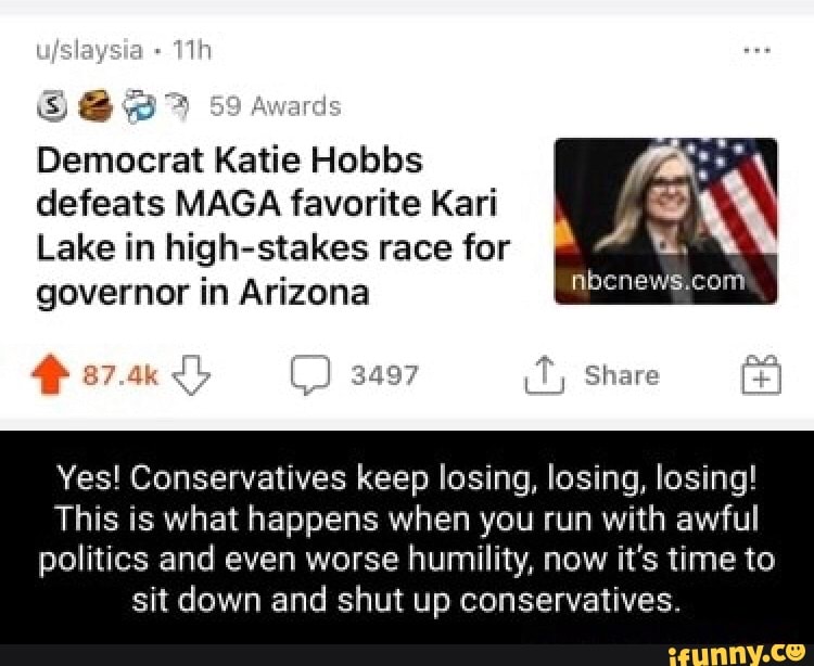 Wslaysia Th Awards Democrat Katie Hobbs Defeats MAGA Favorite Kari Lake ...