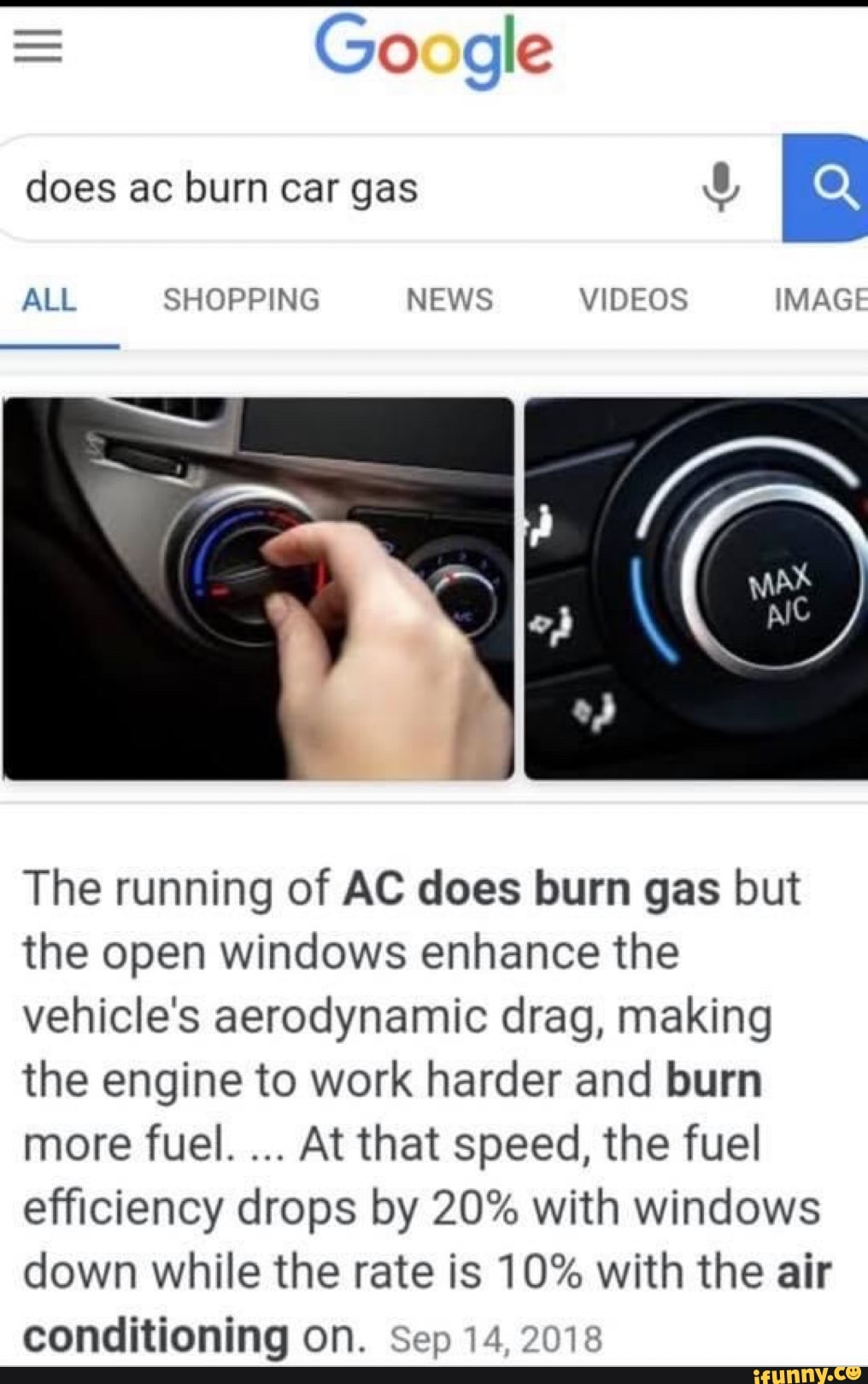 = Google does ac burn car gas ALL SHOPPING NEWS VIDEOS IMAGE The