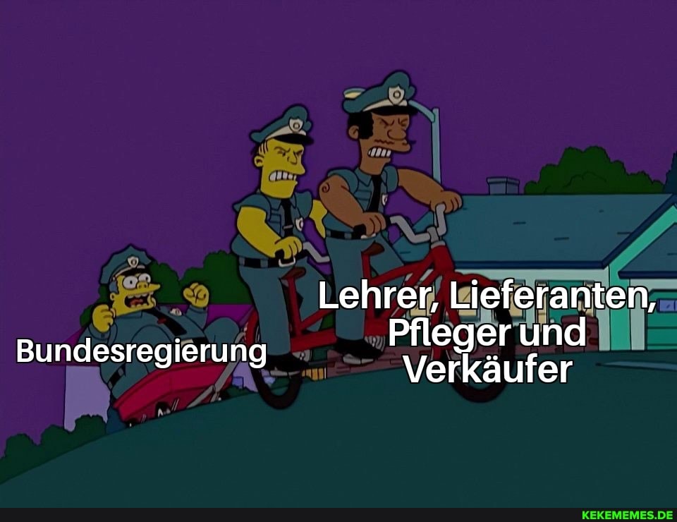 Lehrer, Lieferanten,
Pfleger und
Bundesregierung Verkäufer