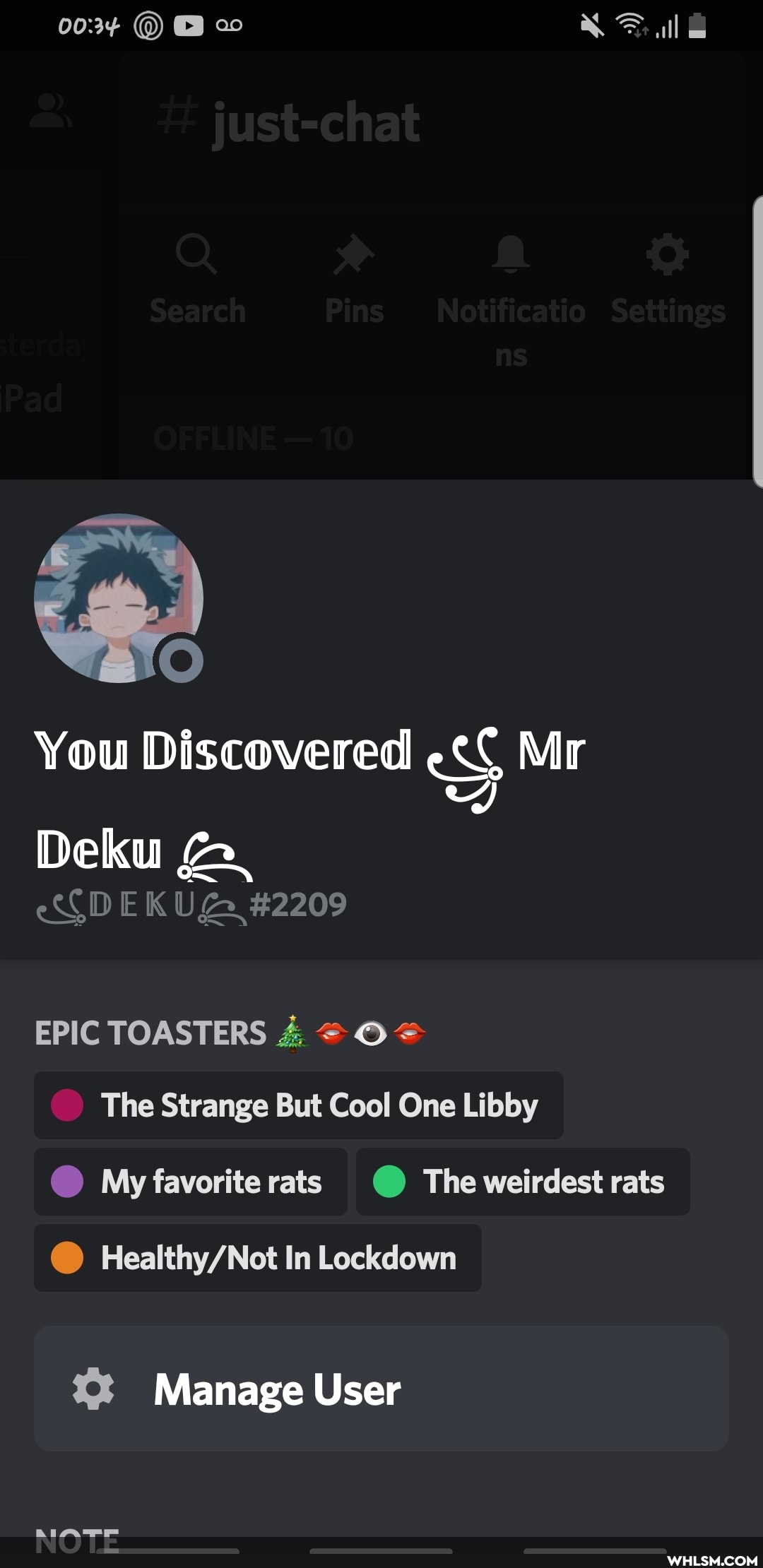 all
You Discovered Mr
Deku
DEK UZ #2209
EPIC TOASTERS &
The Strange But Cool One Libby
My favorite rats The weirdest rats
@ In Lockdown
Manage User
NOTE