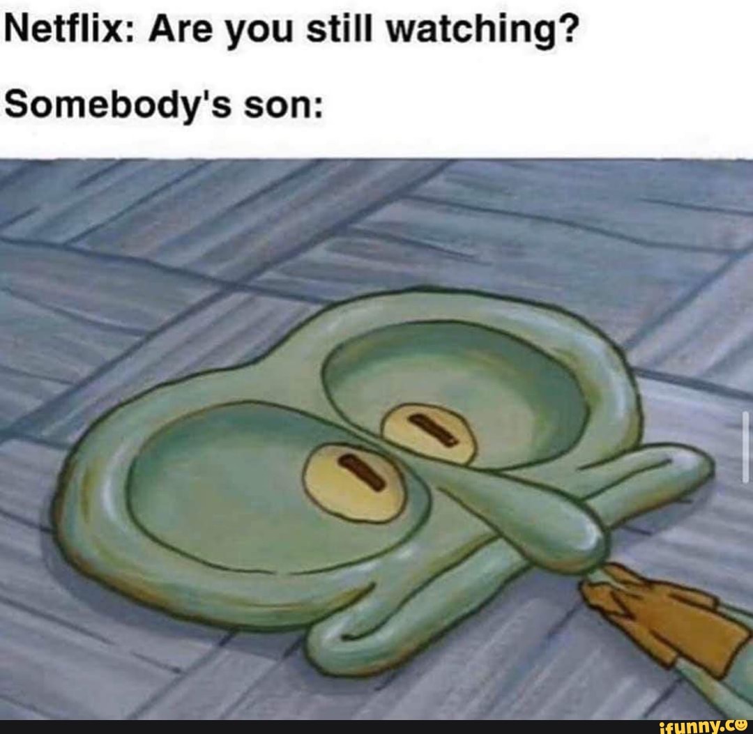Netflix: Are you still watching? Somebody's son: - )