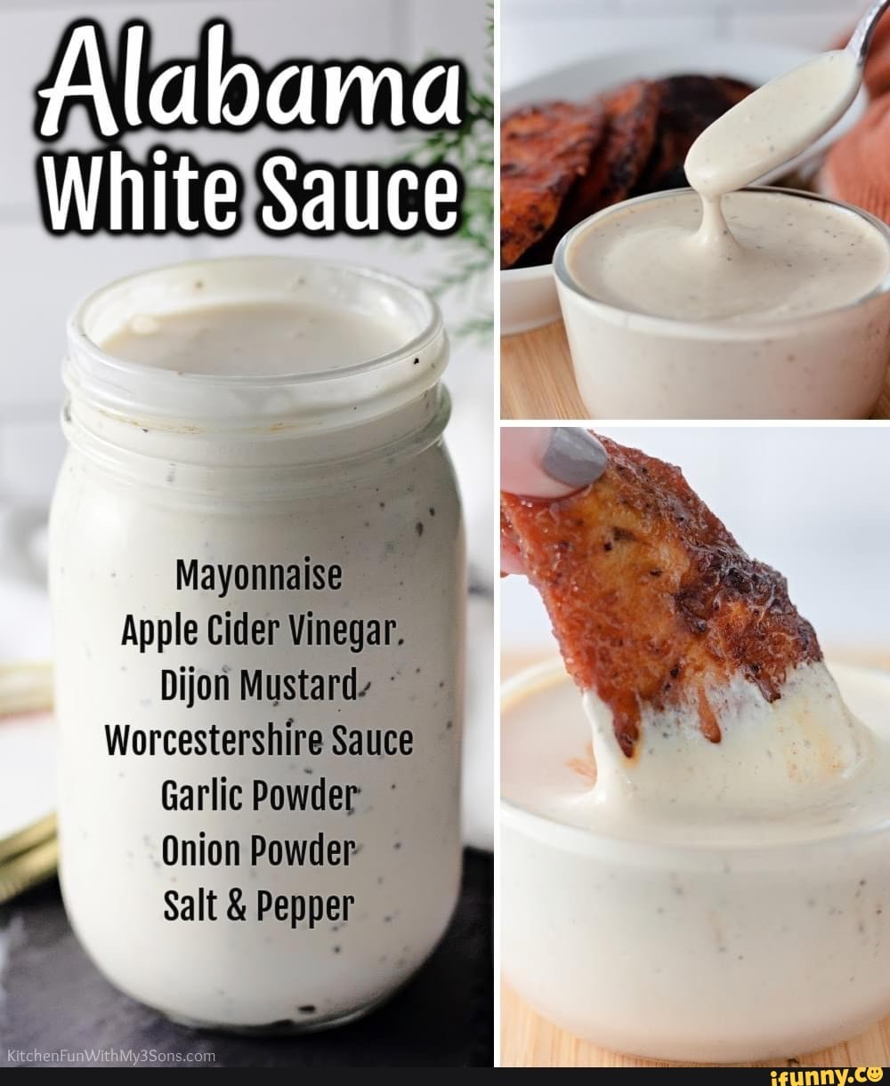 Alabama White Sauce Mayonnaise Apple Cider Vinegar. Dijon Mustard