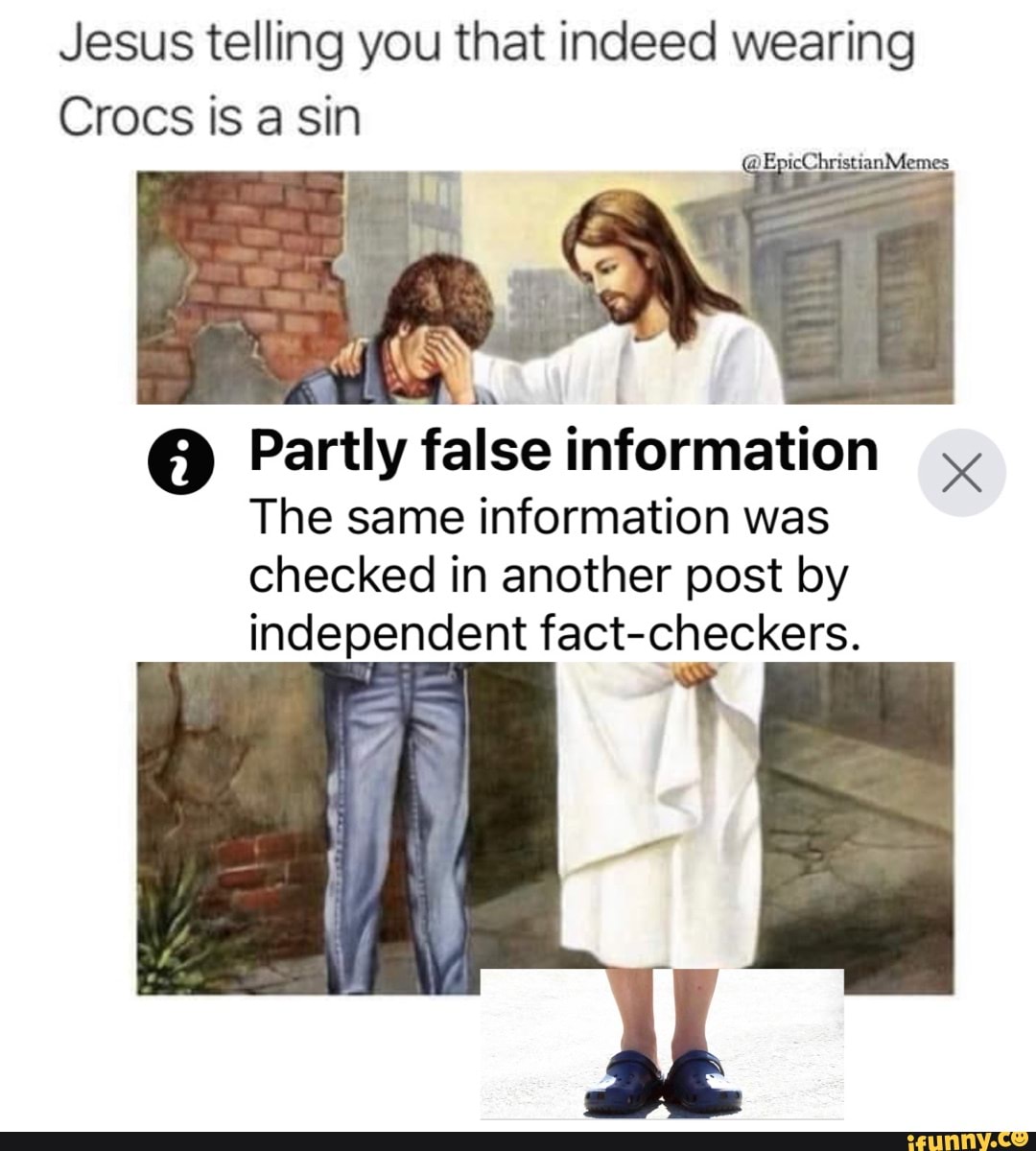Jesus telling you that indeed wearing Crocs is a sin EpicChristianMemes