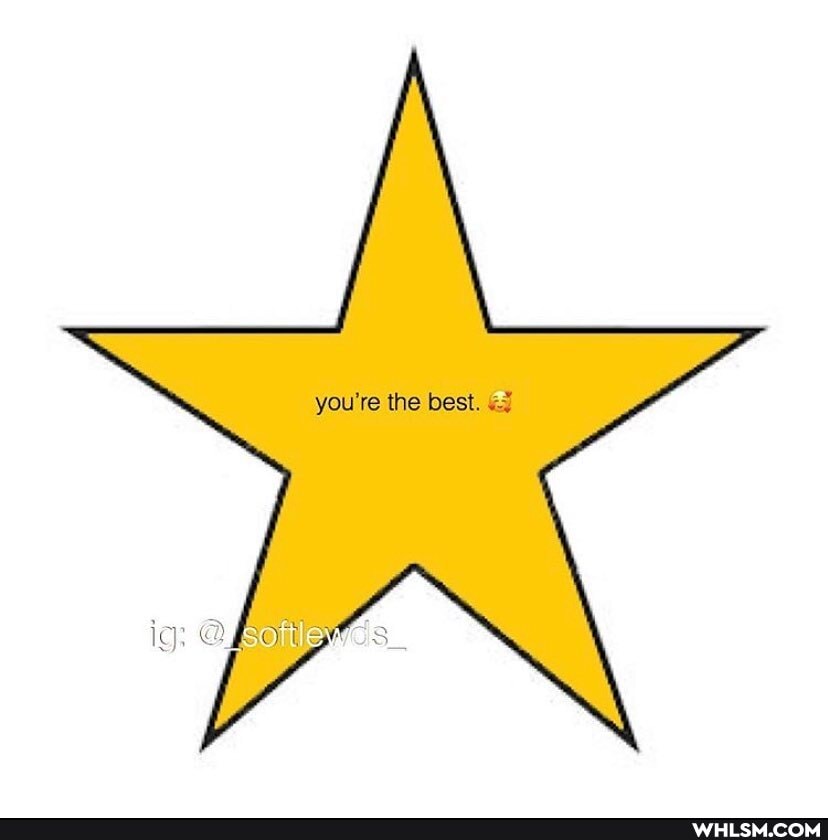 you're the best. &