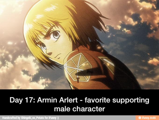 Day 17: Armin Arlert
favorite supporting
male character - Day 17: Armin Arlert - favorite supporting male character