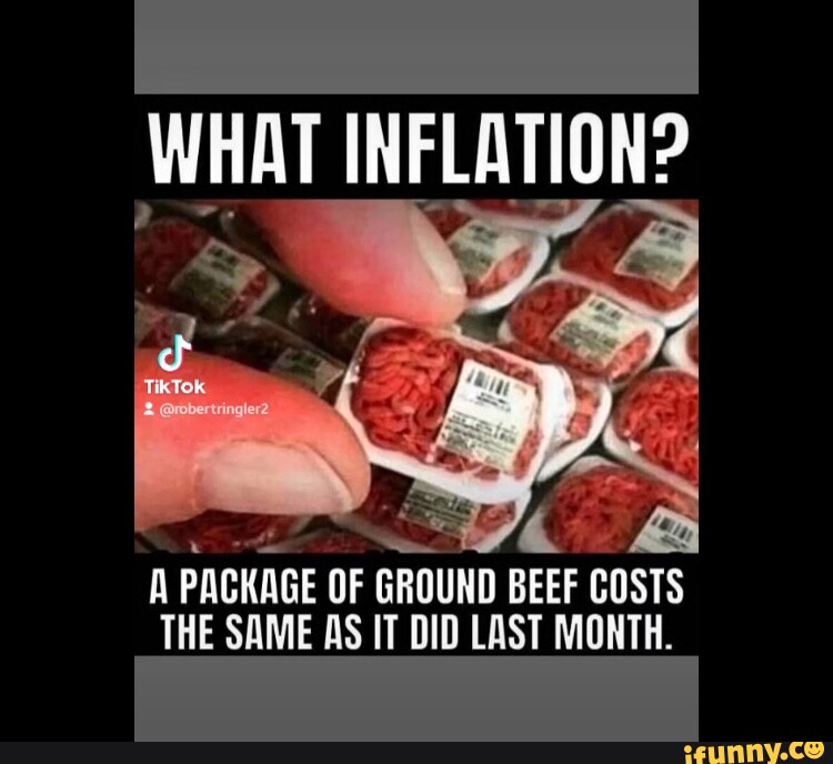 I I WHAT PACKAGE OF GROUND BEEF COSTS THE SAME AS IT DID LAST MONTH. I
