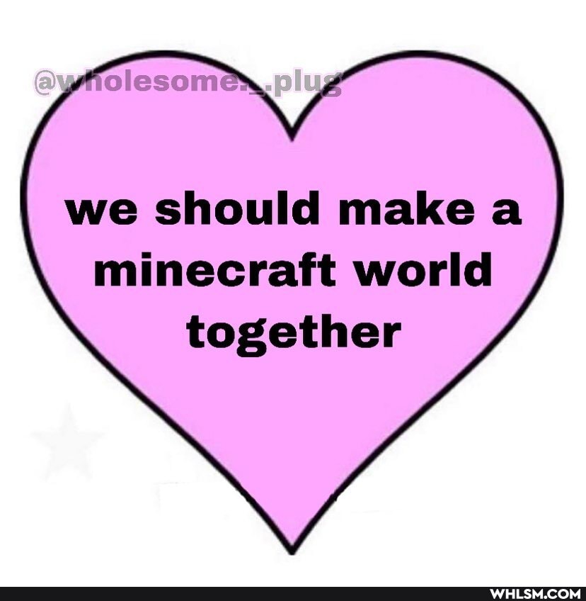 I we should make a minecraft world together