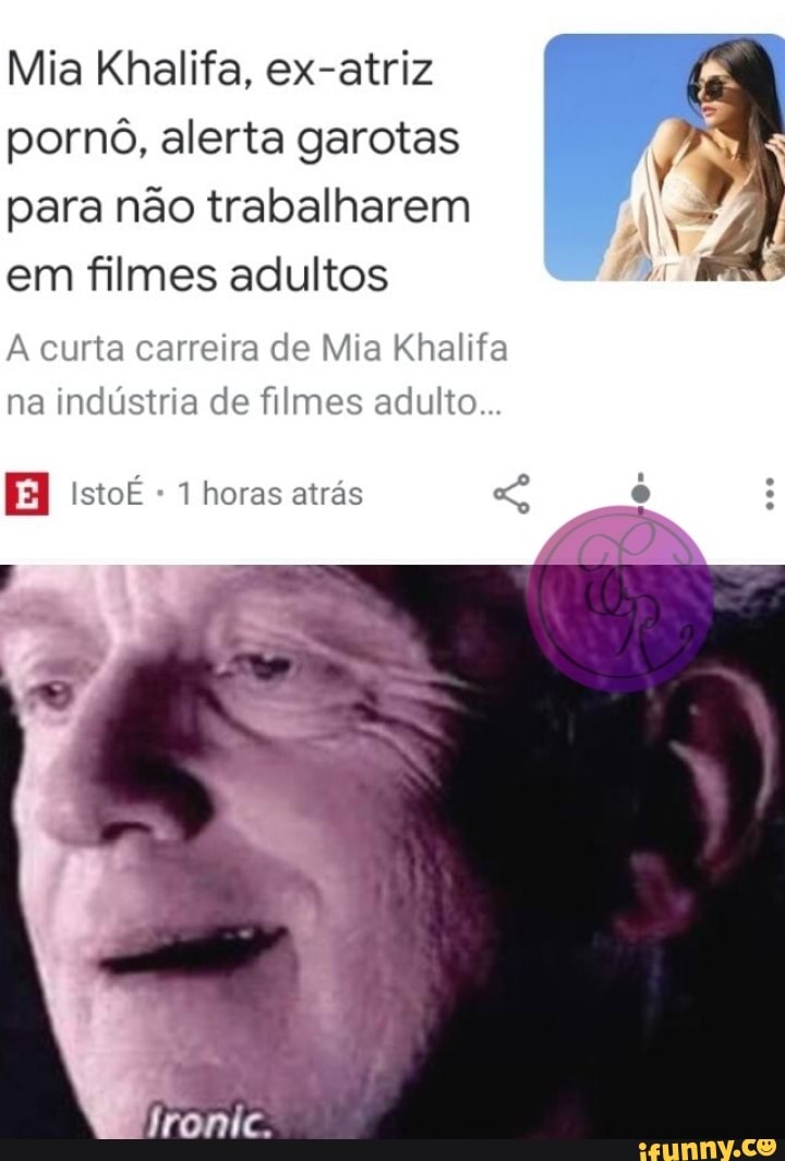 Mia Khalifa, ex-atriz
pornô, alerta garotas
para não trabalharem
em filmes adultos
A curta carreira de Mia Khalifa
na indústria de filmes adulto. 1 horas atrás