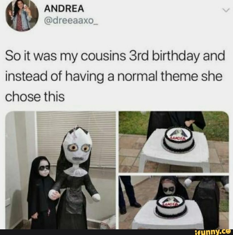 So it was my cousins 3rd birthday and
instead of having a normal theme she
chose this