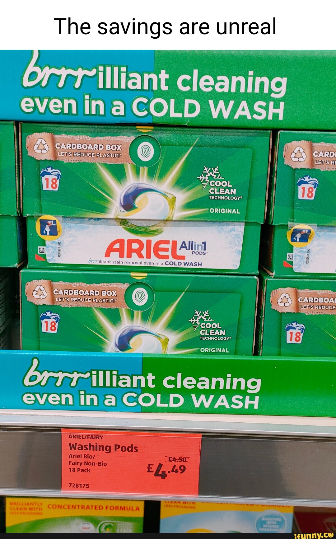 The savings are unreal illiant cleaning even ina CARDBOARD BOX EDUCE