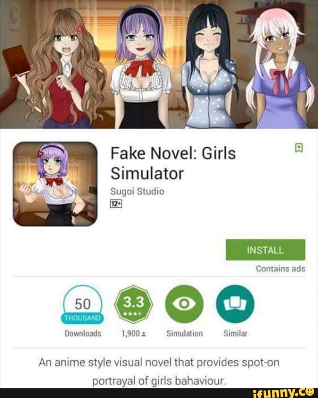 Fake Novel: Girls Simulator Sugol Studio An anime style Visual novel ...