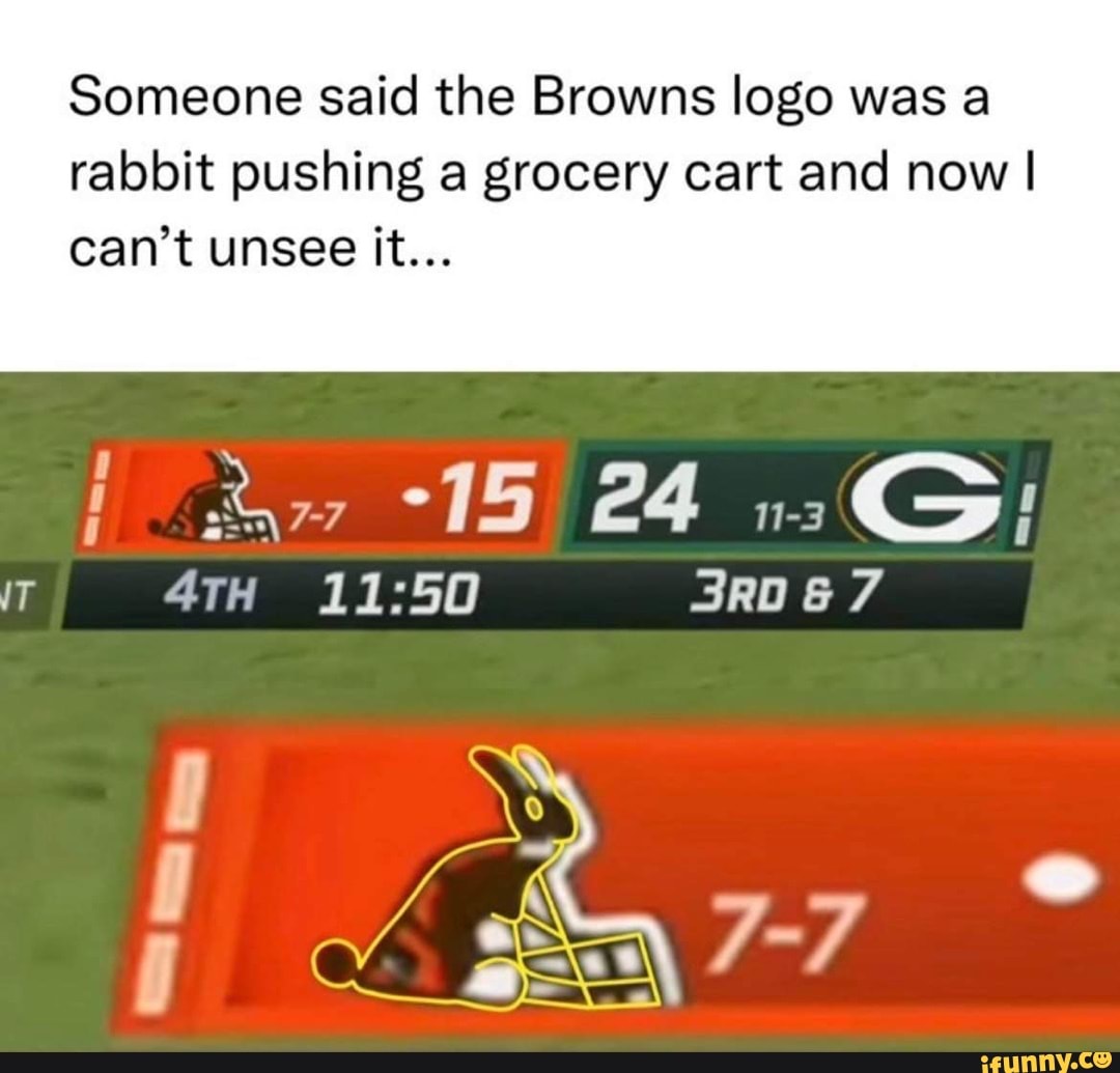 Alex Klingelhoeffer My parents thought the #br il logo was a rabbit pushing  a grocery cart and now I can't unsee it. 24 na DO YOU SEE IT? - iFunny