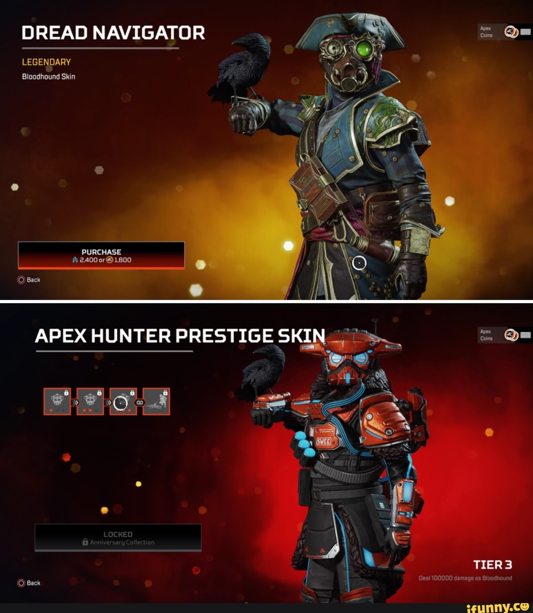 DREAD NAVIGATOR LEGENDARY Bloodhound Skin PURCHASE 2,400 or 1,800