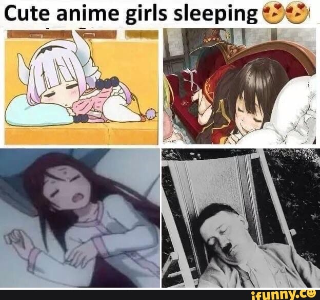 Cute anime girls sleeping 