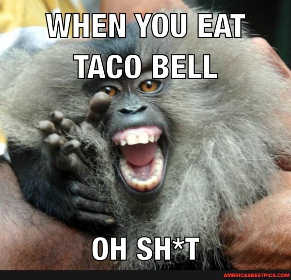 wVHEN YOU EAT TACO BELL
OH SH*T
