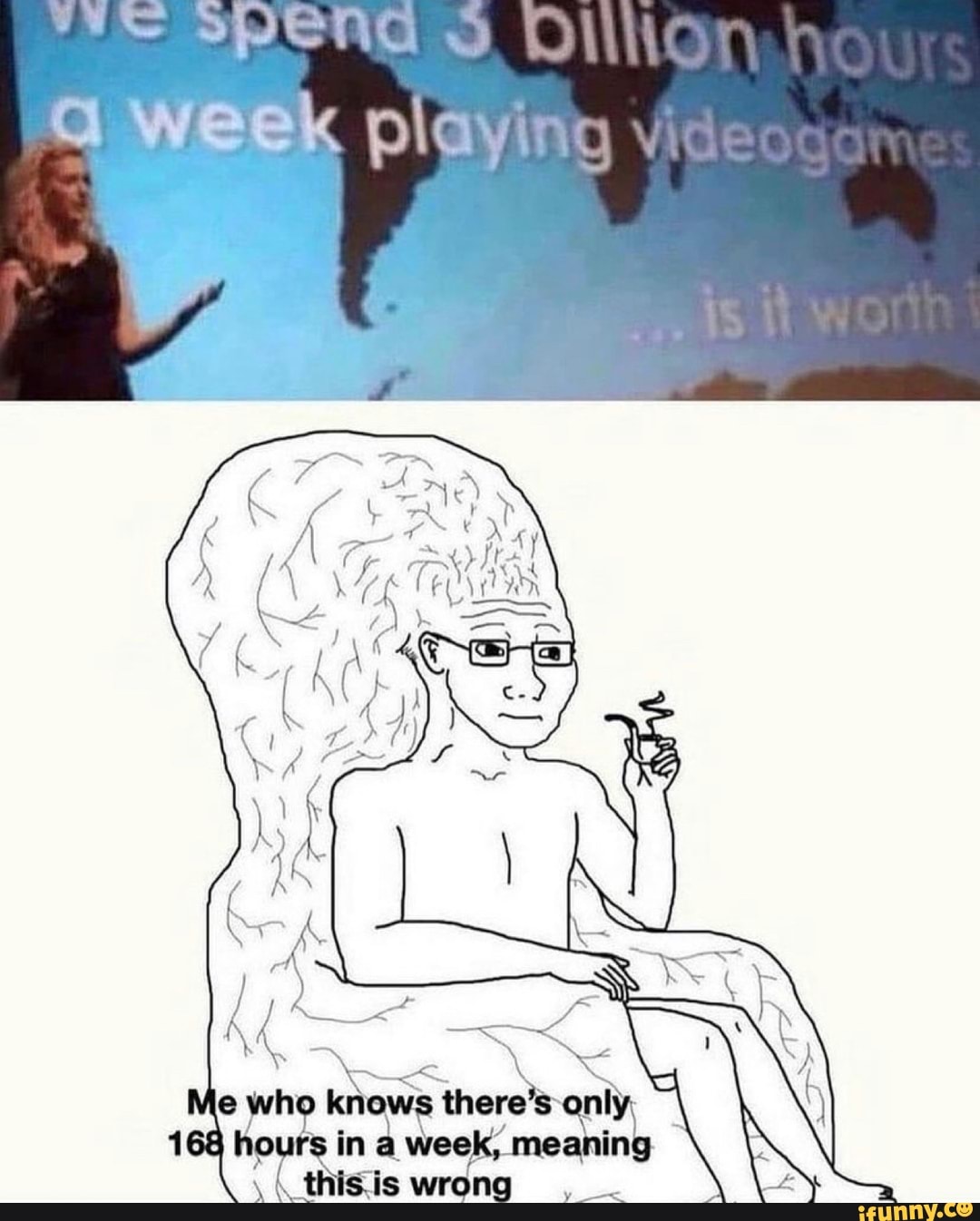 le who knows there's hours in a week, meaning
( thisiis wrong