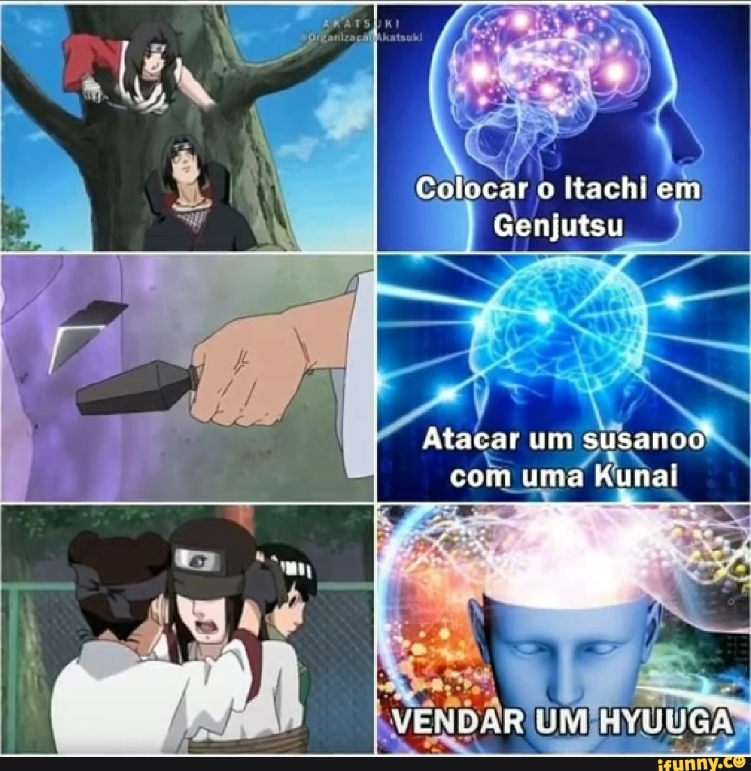 Colocar o ltachi em
Genjutsu
Atacar um susanoo com uma Kunai
WEDAR UM NTIMIGA