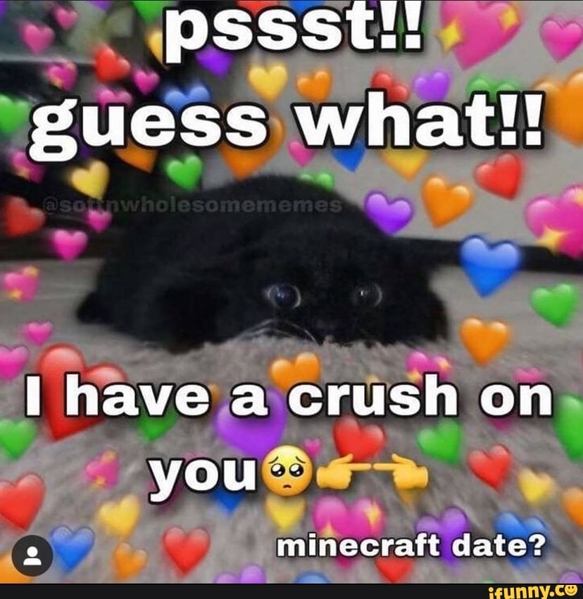 Pssst Guess What Have A Crush On You Minecraft Date Ifunny