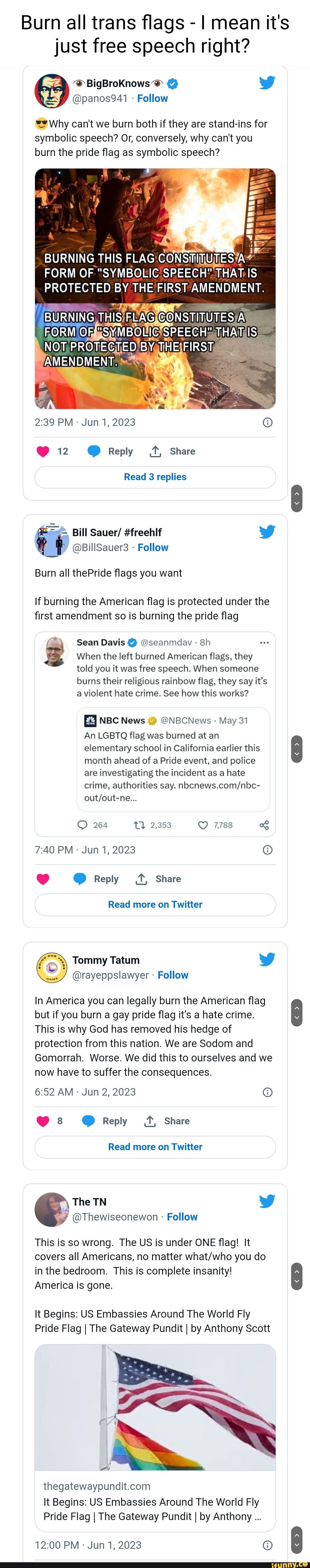 Burn All Trans Flags I Mean It s Just Free Speech Right BigBroknows