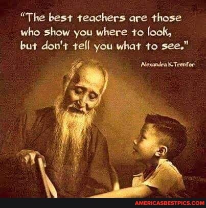 "The best teachers are those who show you where to look, but don't tell you what to see."