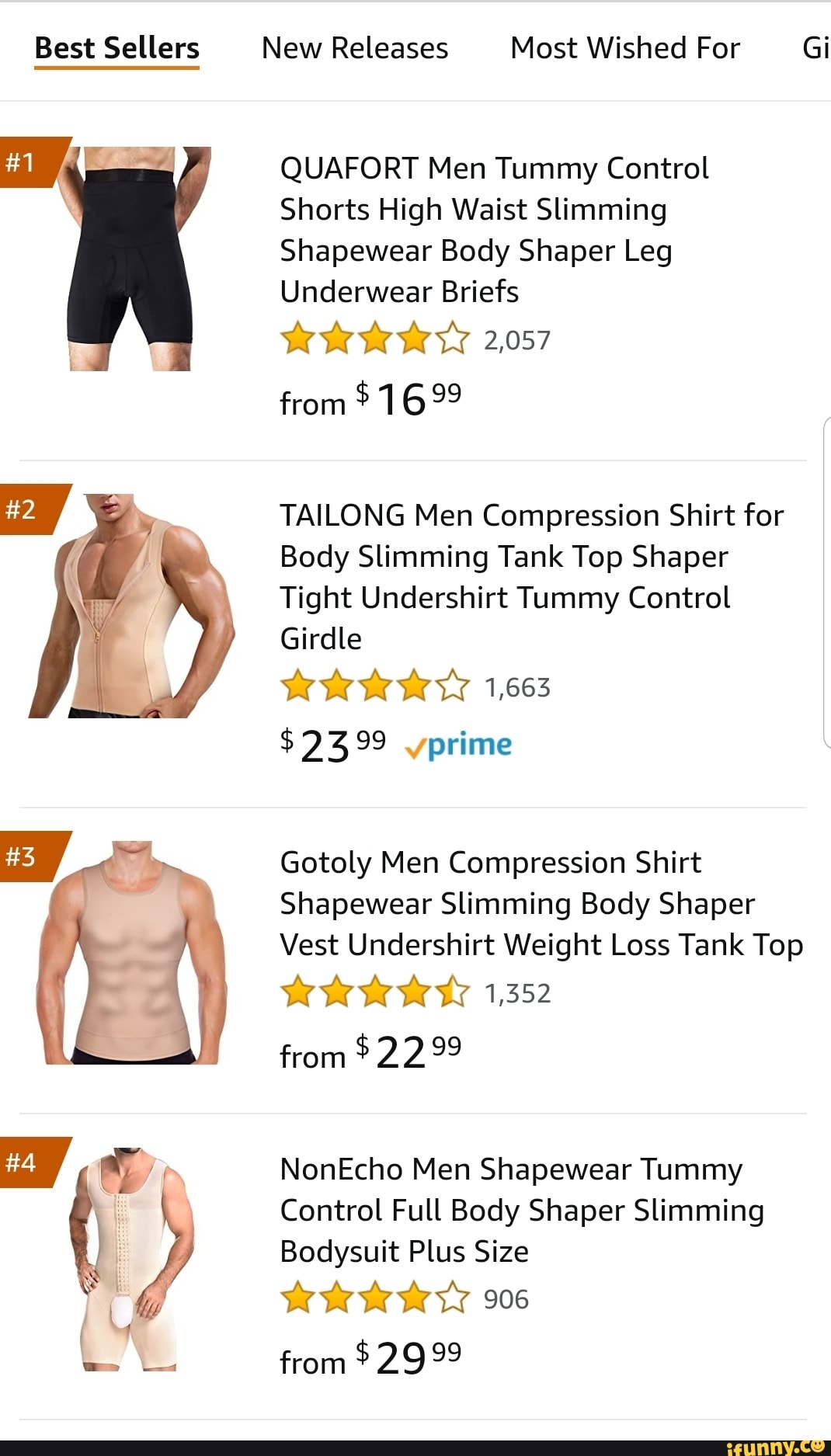  Gotoly Men Compression Shirt Shapewear Slimming