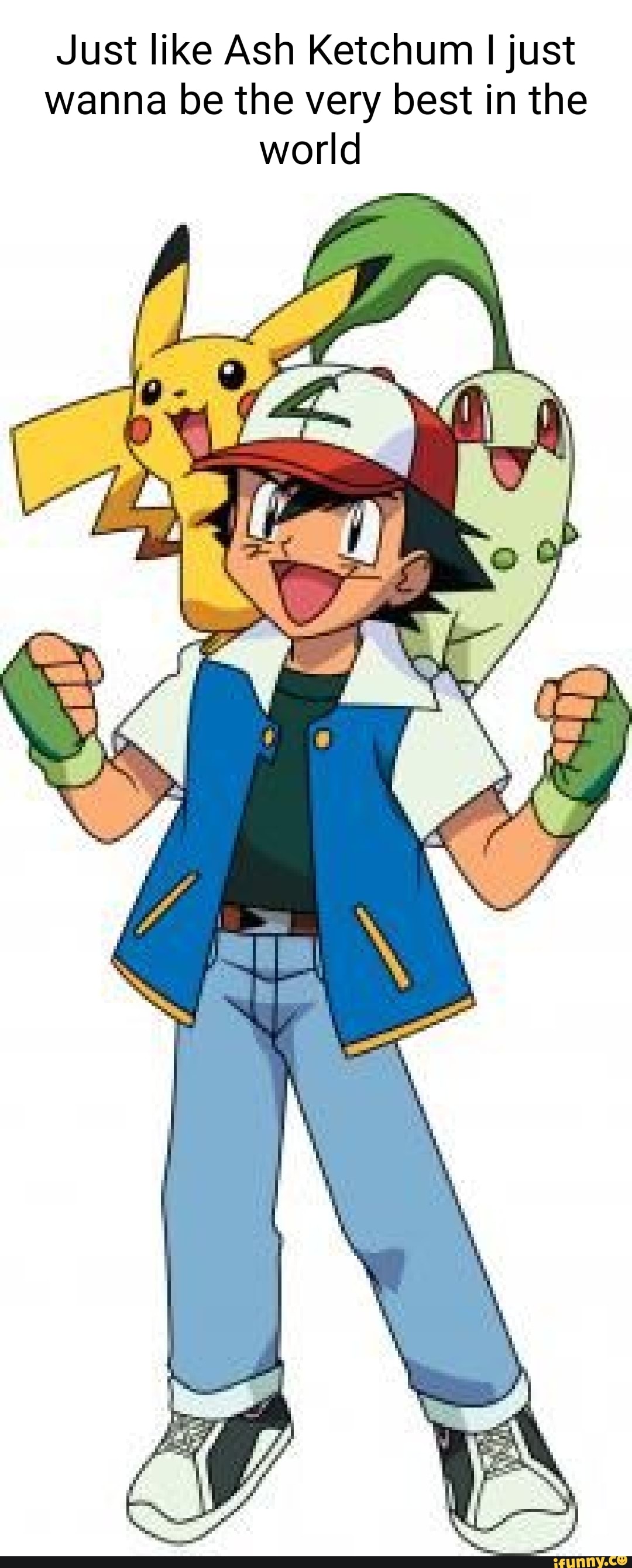 Just Like Ash Ketchum I Just Wanna Be The Very Best In The World - Ifunny