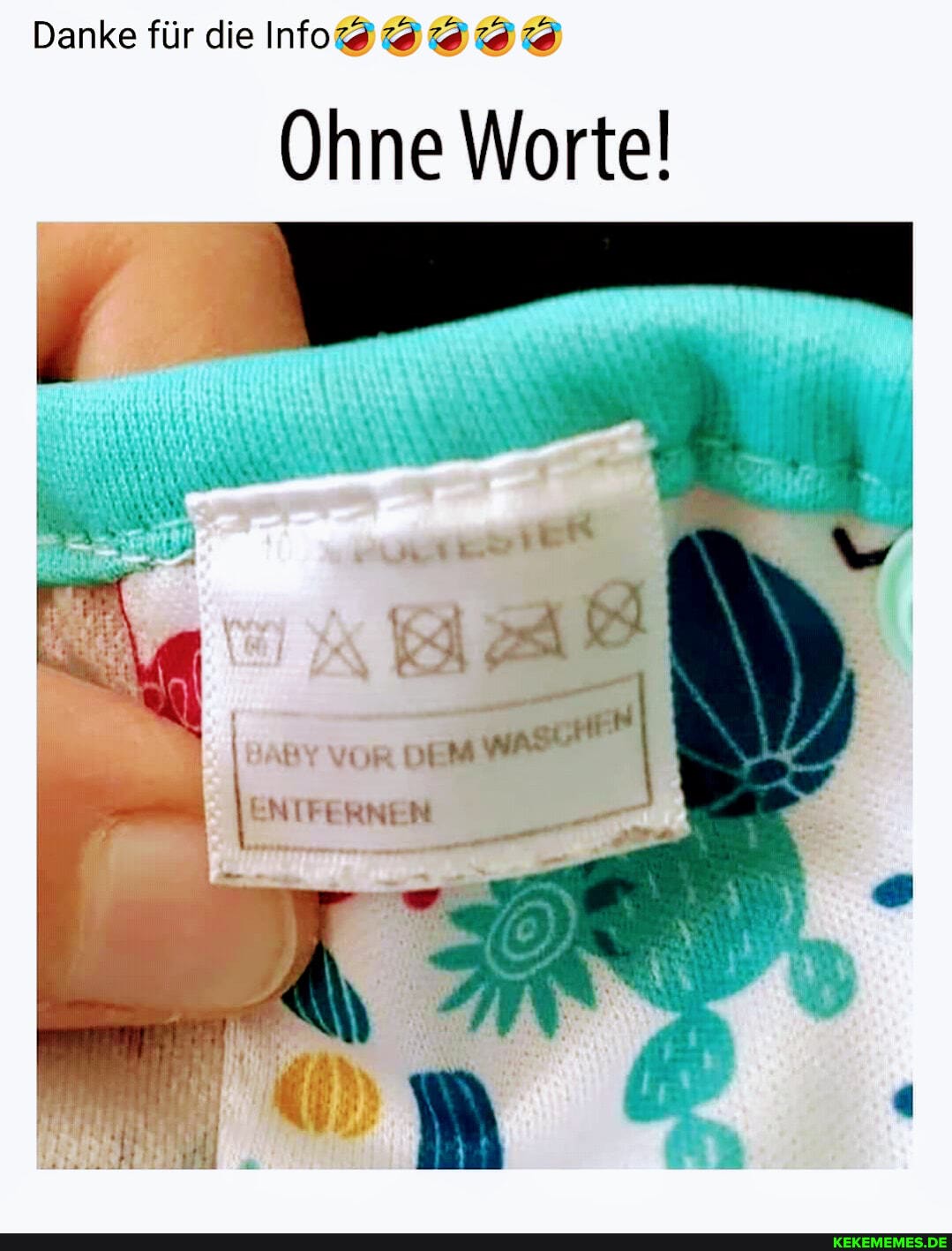 Danke für die
Ohne Worte!
VOR DI wasch I ENTFERNEN