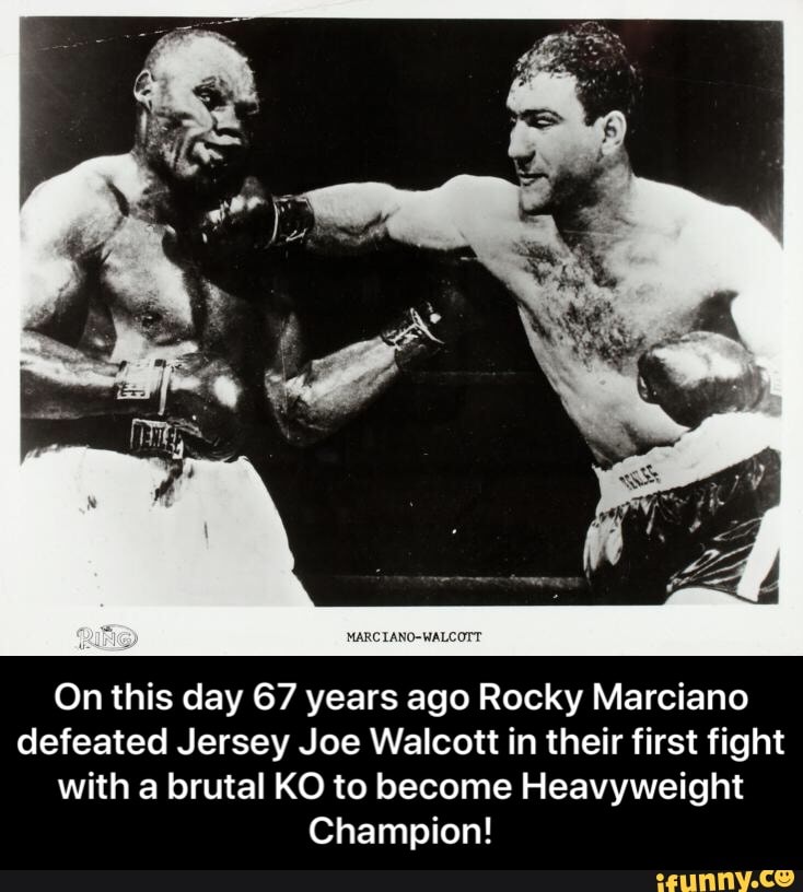 On this day 67 years ago Rocky Marciano defeated Jersey Joe Walcott in ...