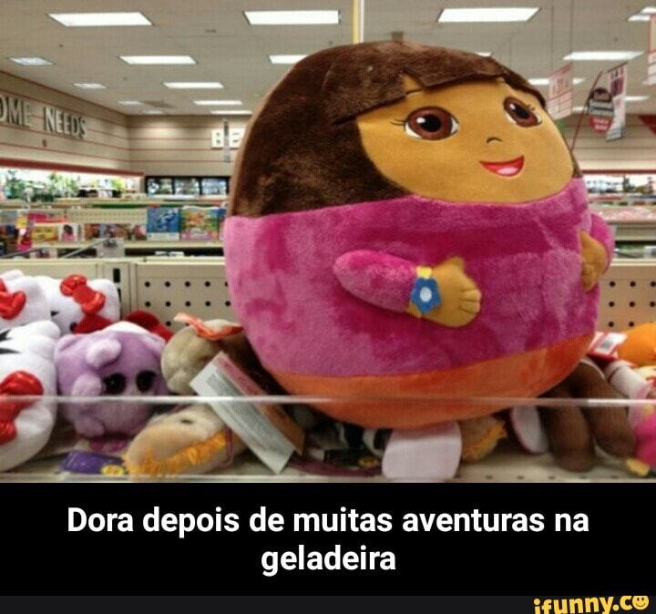 Dora depois de muitas aventuras na
geladeira - Dora depois de muitas aventuras na geladeira