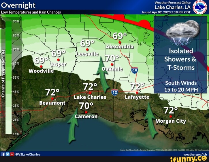 'Weather Forecast Office Overnight Lake Charles, LA Low Temperatures ...